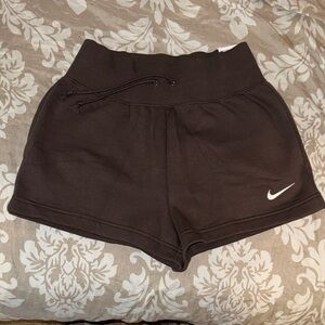 Nike Black Athletic Shorts with White Swoosh